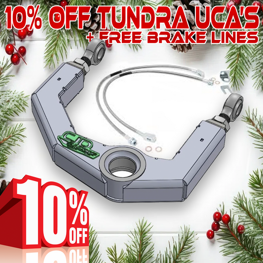 12 Deals Of Xmas - 10% OFF Tundra Upper Control Arms + Free Brake Lines